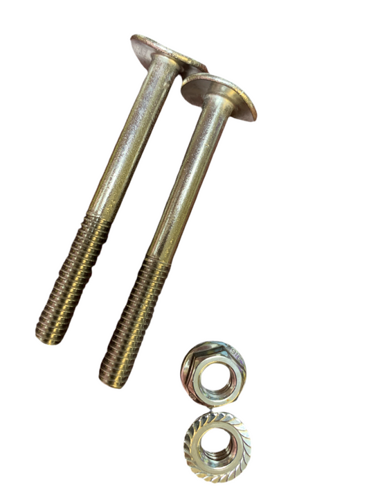 Pair of screws and bolts for hollow ladder step