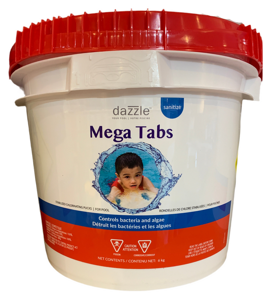 Dazzle Mega Tab 5.8kg Stabilized Chlorine Tablets