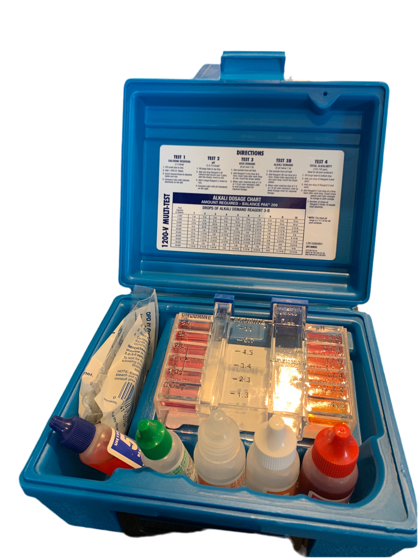 Trousse d'analyses d'eau 5 en 1 1200-V Multi-Test i23