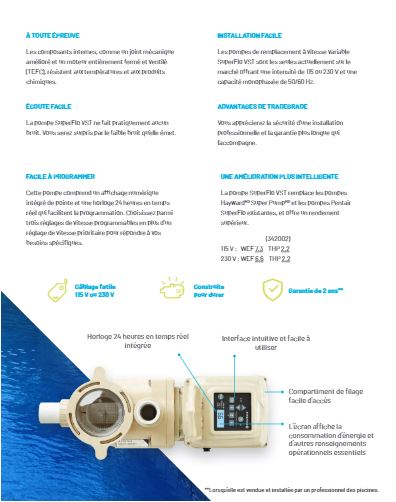 Pentair Energy Efficient Variable Speed Pump Pentair/Starite Supermax Superflo VS I0124