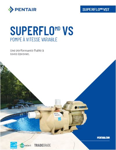Pentair Energy Efficient Variable Speed Pump Pentair/Starite Supermax Superflo VS I0124