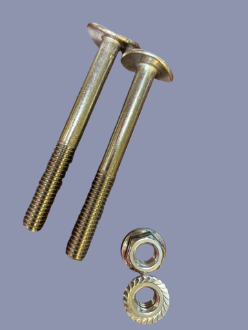 Pair of screws and bolts for hollow ladder step