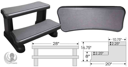 Marche de spa ProAqua noire i23