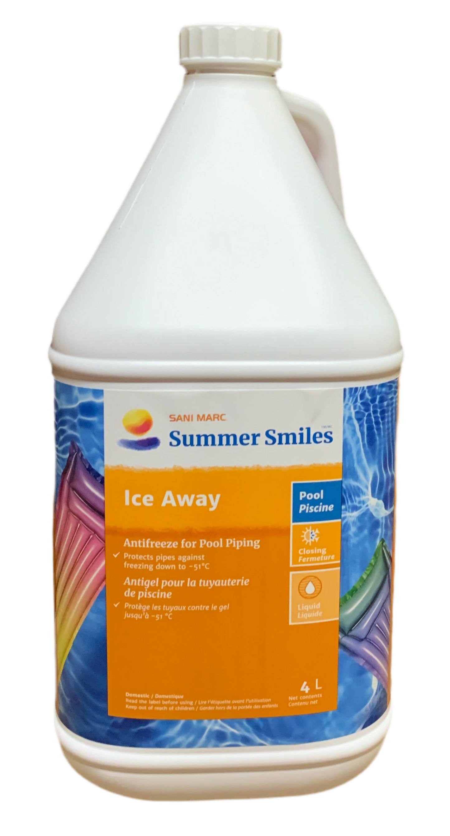 Summer Smiles 4L Ice Away Antigel pour tuyauterie de piscine