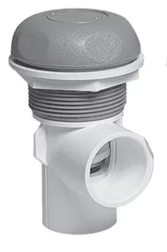 Waterway Valve Marche/Arrêt- 1 Voie  1"   Vertical 5-Points Scallop Gris  600-4367