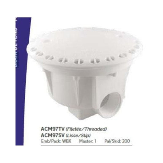SCP Distributors LLC Olympic Drain de fond anti-vortex ABS blanc piscines hors-terre ACM-97SV | Piscine Aide