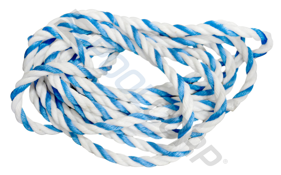 Blue and white cable with 7 buoys for swimming pool 7.62 meters