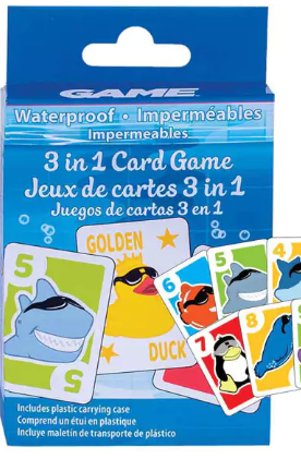 Jeu de cartes à l'épreuve de l'eau 3 en 1  2023.2