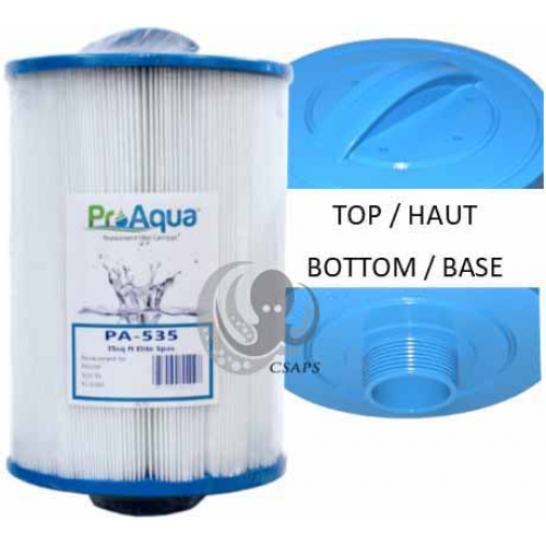 Cartouche de filtration 50353 5 5/8 po x 8 po  1-1/2” male thread/MPT p2i