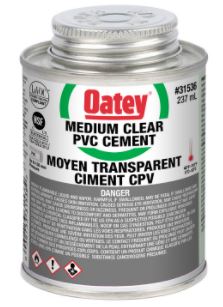 Oatey colle pvc claire moyen 118ml 31535