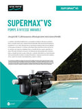 Pentair Pompe à vitesses variable écoénergetique Pentair/ Starite supermax superflo vs - 343001