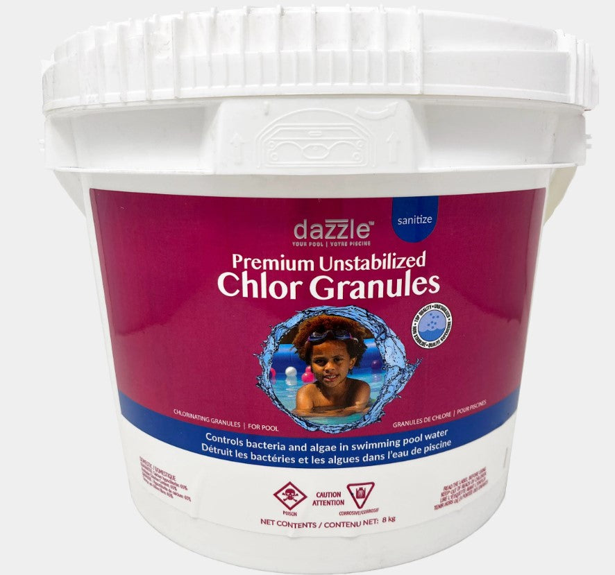 Dazzle premium non-stabilized chlorine 8kg i23 